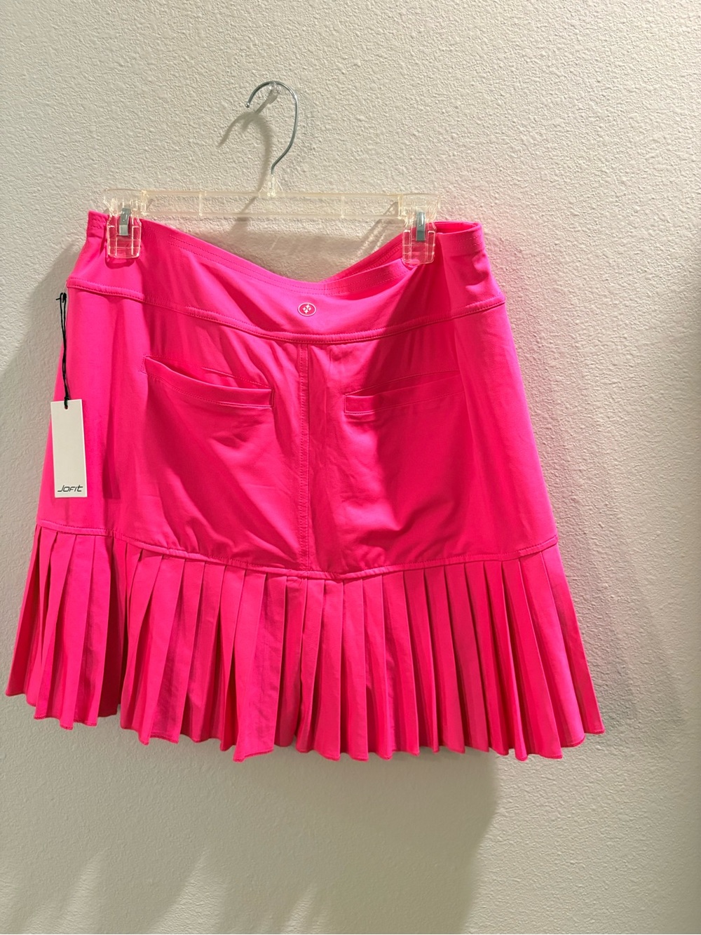Jofit Neon Pink Pleated Tennis Skort UPF 50 - Picture 2 of 4